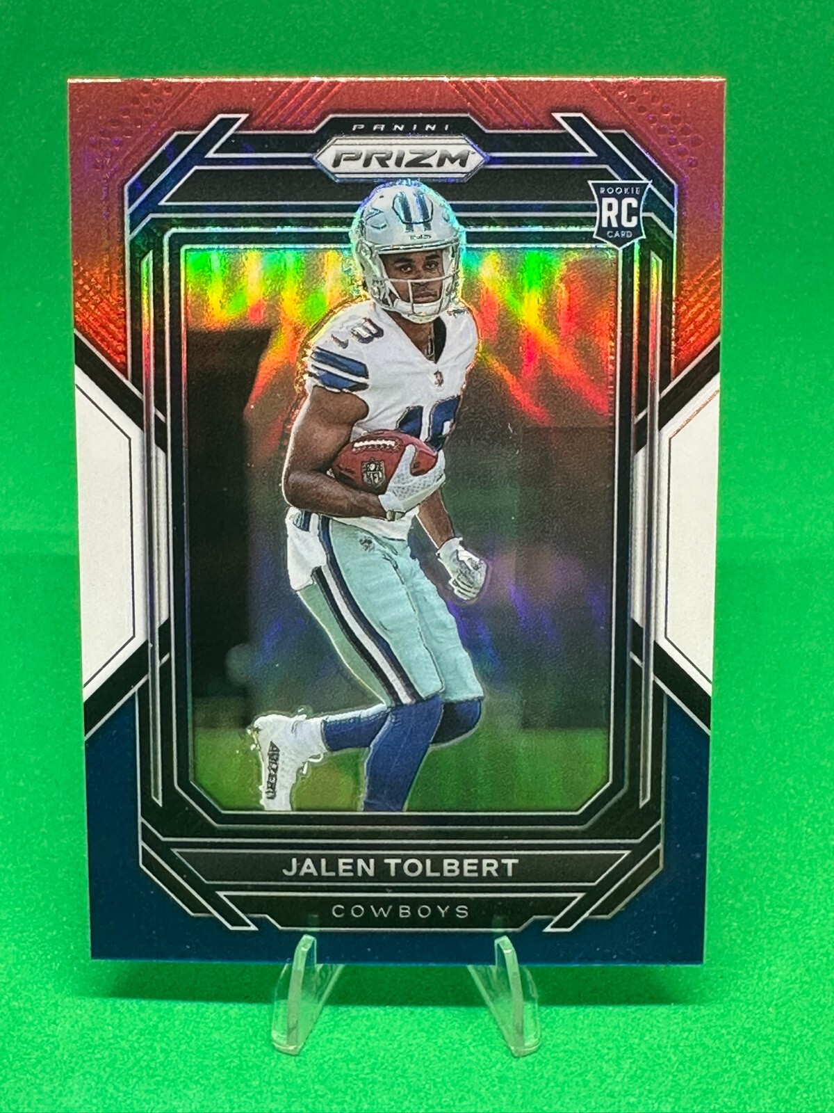 Jalen Tolbert 2022 Panini Prizm #333 RC Red White Blue Prizm Dallas Cowboys