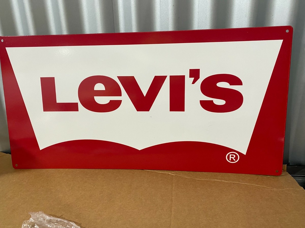 LEVI'S JEANS LEVI LARGE TIN METAL SIGN PERFECT FOR BAR 501 505