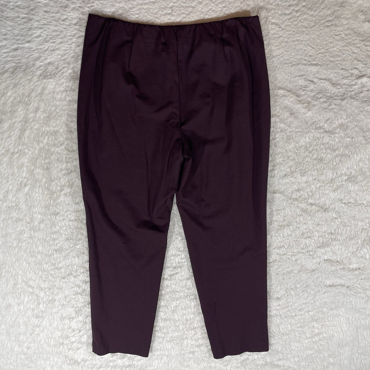 J Jill Pants Womens Size Large Maroon Ponte Slim Leg Pull On
