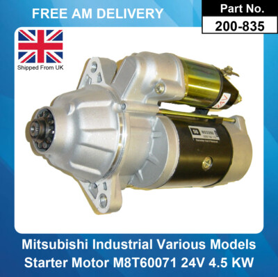 Starter Motor For Mitsubishi Forklift M008T60071 M008T60071A MEO077796