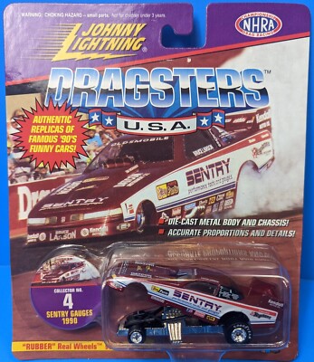 Johnny Lightning Dragsters  USA  97 R3   90s Olds Funny Car   Sentry Gauges