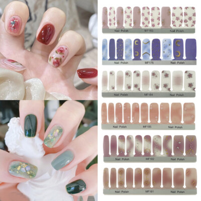 3D Glitzerfolie Nagelaufkleber Diy Maniküre Full Wraps Wasserdichter   