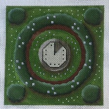 Melissa Shirley Handpainted Needlepoint Canvas -- Garden Box Tops Sundial 1998