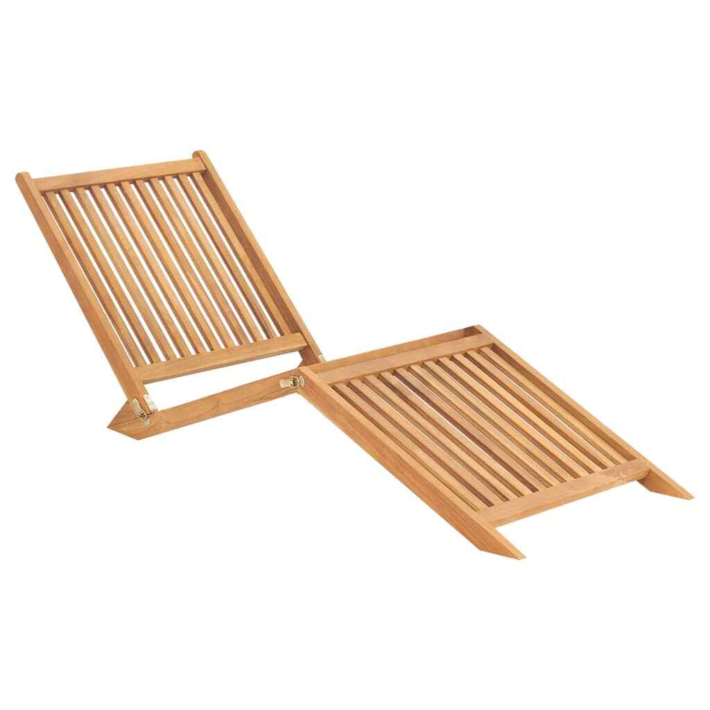 Madera Maciza de Teca Tumbona Hamaca Asiento Silla Reclinable Jardín vidaXL