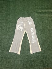 Hellstar Men's Grey Flared Sweatpants Size L Brand New