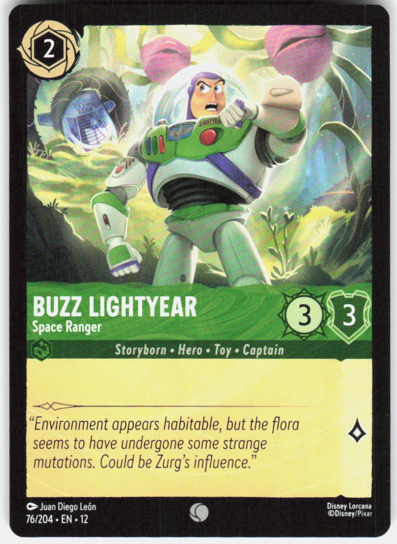 Buzz Lightyear Space Ranger 76/204 Wilds Unknown Disney Lorcana