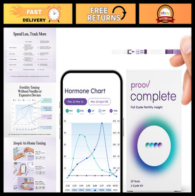 Complete Fertility Test Kit - At Home Ovulation & Hormone Tracker - 20 Tests