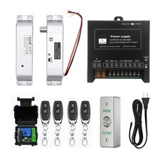 Drop Bolt Lock with 4 Remote Controls Fail Secure Door Access Control Kit wit...