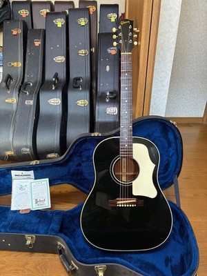 Acoustic Guitar Gibson J45 EB 2003 LTD Limited Edition 1963 Black with Hard Case