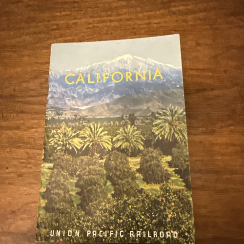 Vintage c1960s California Union Pacific Railroad Brochure Map Los Angeles