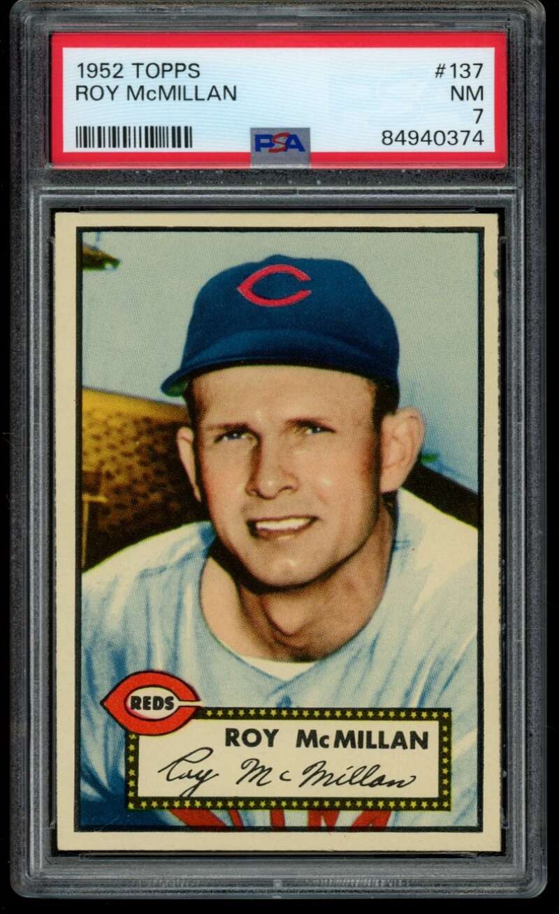 1952 Topps #137 Roy McMillan PSA 7 RC Rookie Cincinnati Reds  (0374)