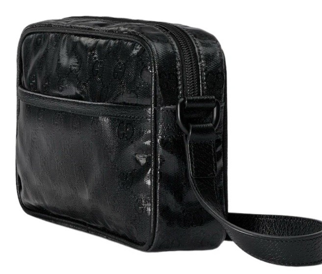 Gucci Men GG Crystal mini Canvas Leather shoulder bag 760342 New