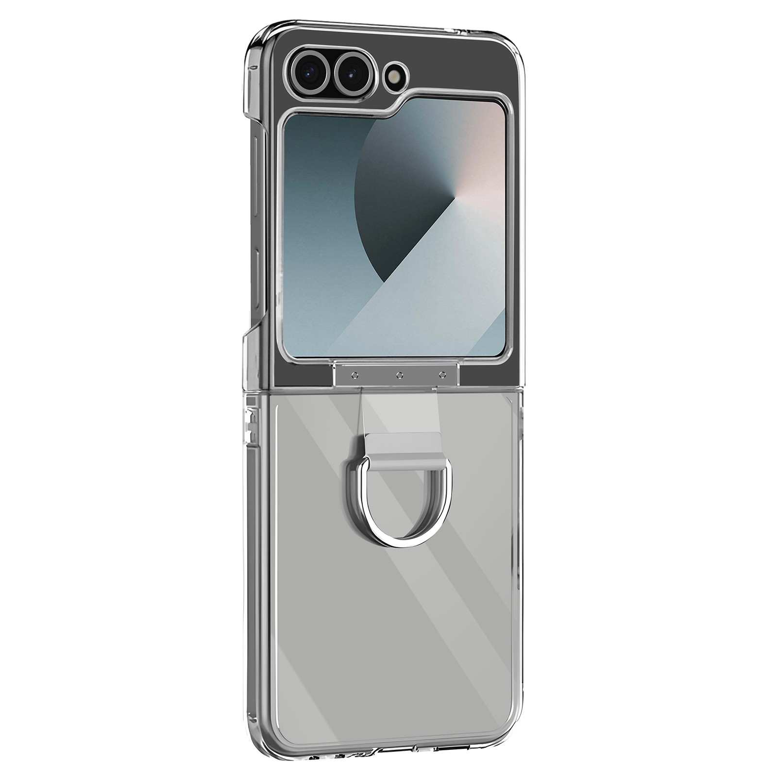 Protection rigide Galaxy Z Flip6 fine premium avec anneau métallique