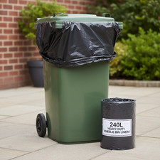 Extra Strong 240L Wheelie Bin Bags Heavy Duty Thick Waste Liners Refuse Sacks