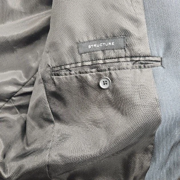 Structure Men Size Large Gray Blazer Jacket Two-Button Notch Lapel - Image 4 of 4