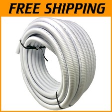 Flexible PVC Pipe, 1-1/2", 50ft, White