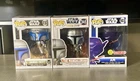 3 Star Wars Funko Pops Jango Fett The Mandalorian AM Lot