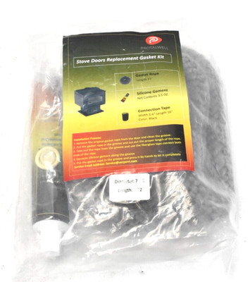 Protalwell Stove Doors Replacement Gasket Kit Wood Stove Gasket 7/8'' Gray