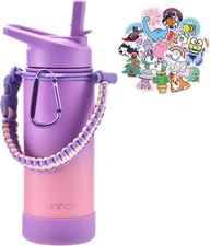 Kids Water Bottle for School, 16oz Insulated Stainless Steel Water Bottle Kid...