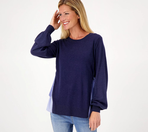 Laurie Felt Mixed Media Navy M New