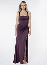 NWT, Azazie Bridesmaid Dress Plum Regular Size A8