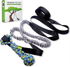 Outdoor Bungee Dog Tug Toy Hanging Tree Rope Chew Pull Exercise