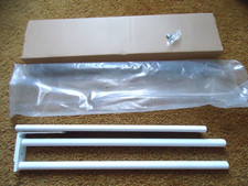 18" Long Under Cabinet Kitchen 2 Prong Pull-Out Towel Bar - White - NEW OPEN BOX