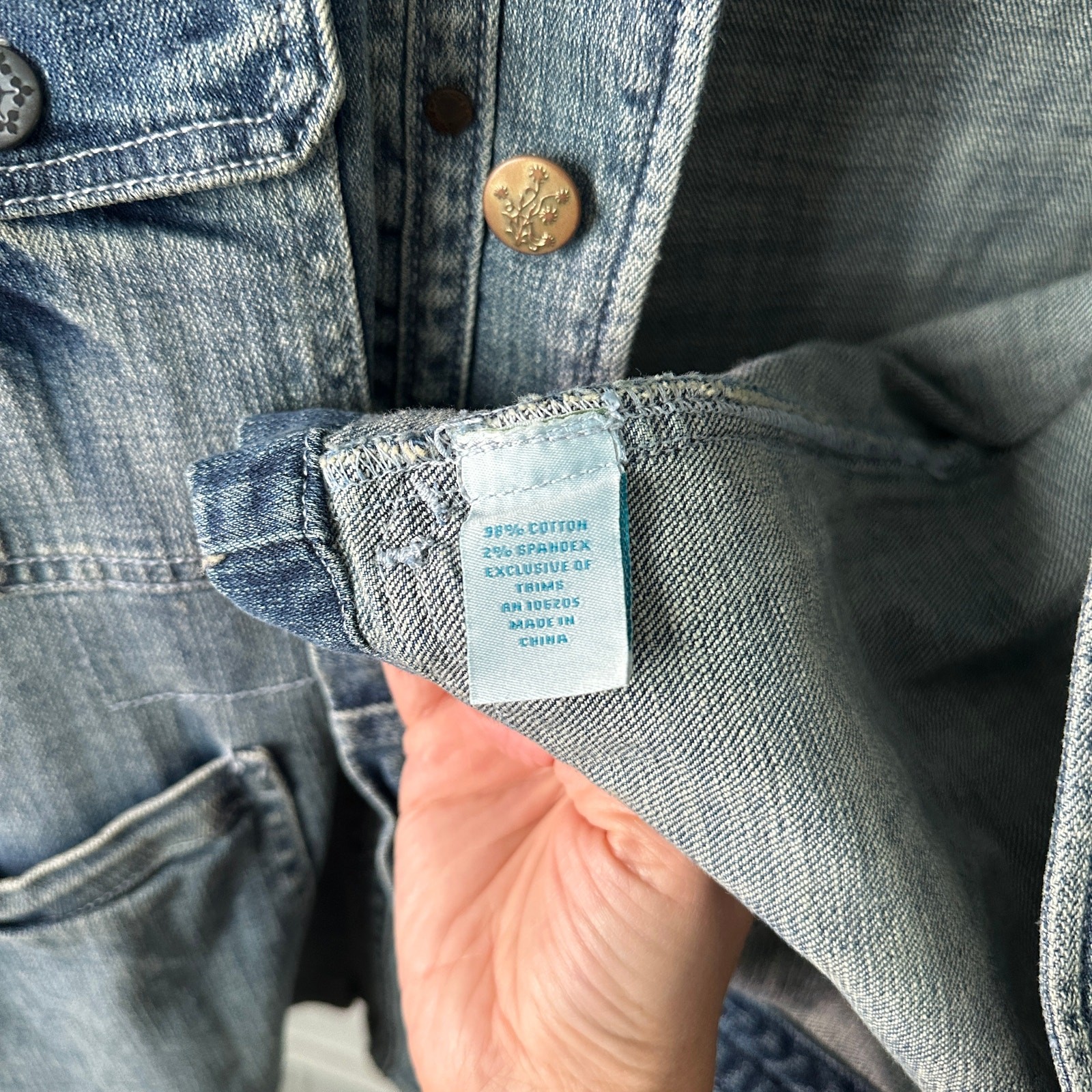 Sundance Jean Button Down Jacket Medium Womens - image 4