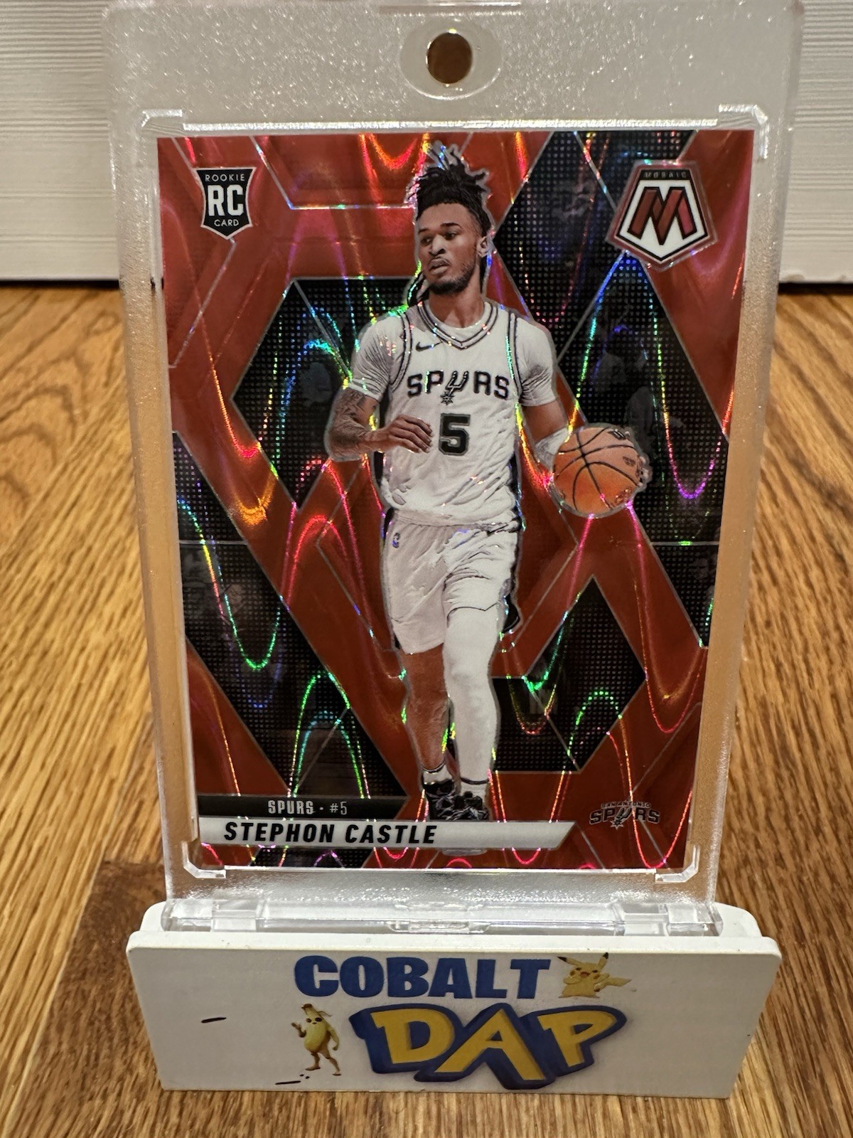2024-25 Panini Mosaic Rookies Stephon Castle #236 Red Seismic Mosaic Prizm /299