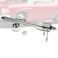 Universal 30 Tilt Manual Stainless Steering Column 9 Holes Adapter Wo Key