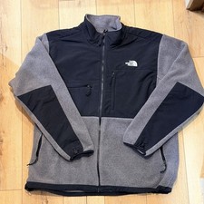 The North Face Men's Fleece Jacket Gray/Black, Polartec, Full Zip, XXL