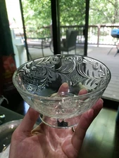 finger bowl, Antique American Brilliant Cut Glass Rock Crystal Pairpoint Norfolk