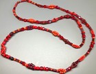 Vintage 30" Long Czech  Red Glass Aurora Borealis Art Glass Bead  Necklace — photo 2
