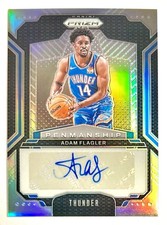 2024-25 Prizm Adam Flagler Silver Penmanship Auto Refractor SP Autograph Thunder