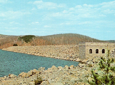 Vintage Postcard Quabbin Reservoir Winsor Dam Massachusetts MA c1959