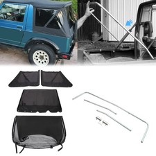 For 86-94 Suzuki Samurai Soft Top 98515 Zippered Windows W Steel Support Bow For 86-94 Suzuki Samurai Soft Top 98515 Zippered Windows W Steel Support Bow