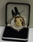 Alaska Mint Medallion Big Horn  1 Troy Ounce .999 Silver 24k Gold Gilded