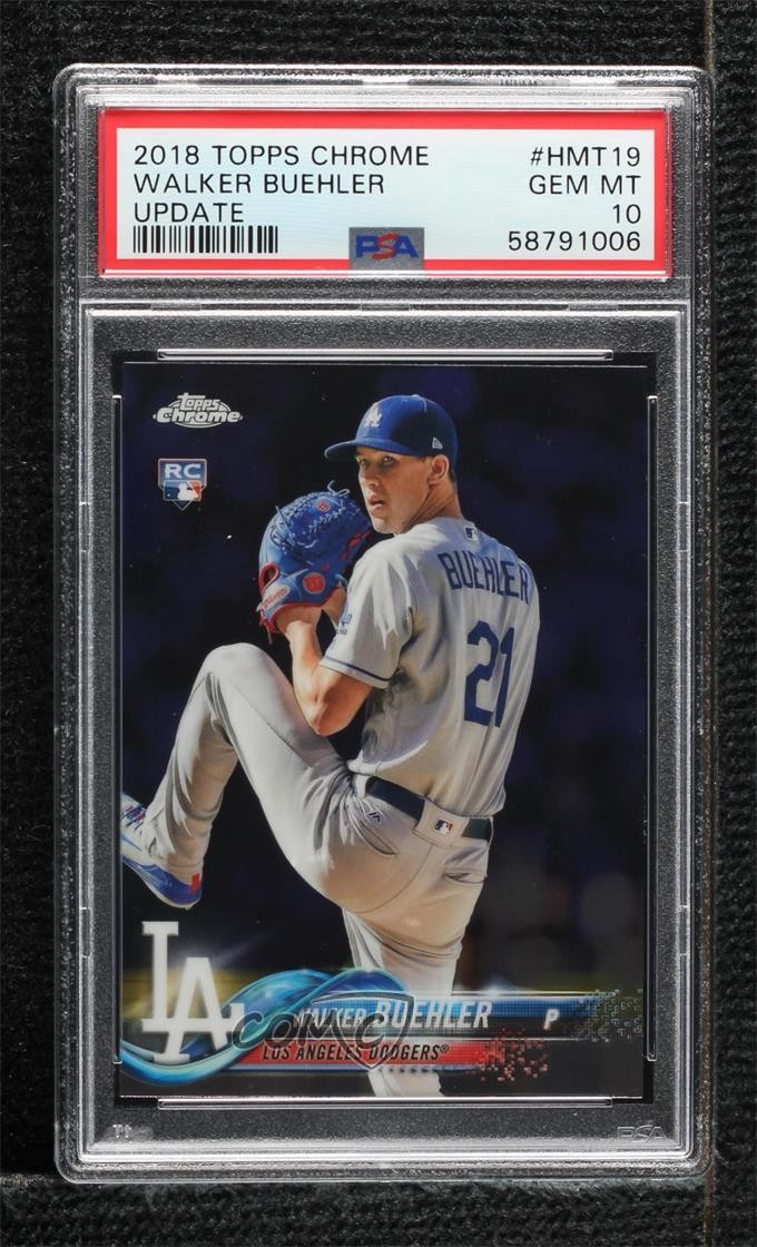 2018 Topps Chrome Update Target Exclusive Walker Buehler PSA 10 GEM MT Rookie RC