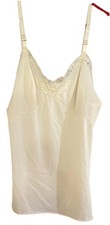 Vintage Lingerie 1970s Shadowline Ivory Nylon/Lace Camisole Size 34