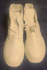 LOEIKAN Sports Fashion-Style boots (White) Sz. 12