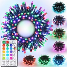 Christmas String Lights - 32FT 100LED Plug-in RGB String Lights with Remote, ...