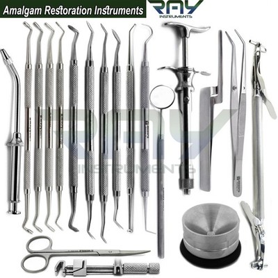 Dental Amalgam Restorative Set Up Kit Composite Filling Plugger Dentist Tools CE