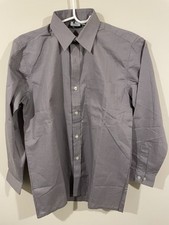 Trutex Dress Shirt Black And Blue Sz 13.5