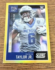 2020 Score Rookies Gold Zone Parallel SP /50 PATRICK TAYLOR JR Rookie RC NFL