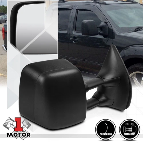 [R]Passenger Side Manual Extendable Towing Side Mirror for 05-15 Nissan Frontier