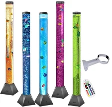 CALOVER LED Sensory Bubble Fish Tube Night Lamp 4Ft with Wall Bracket-Color