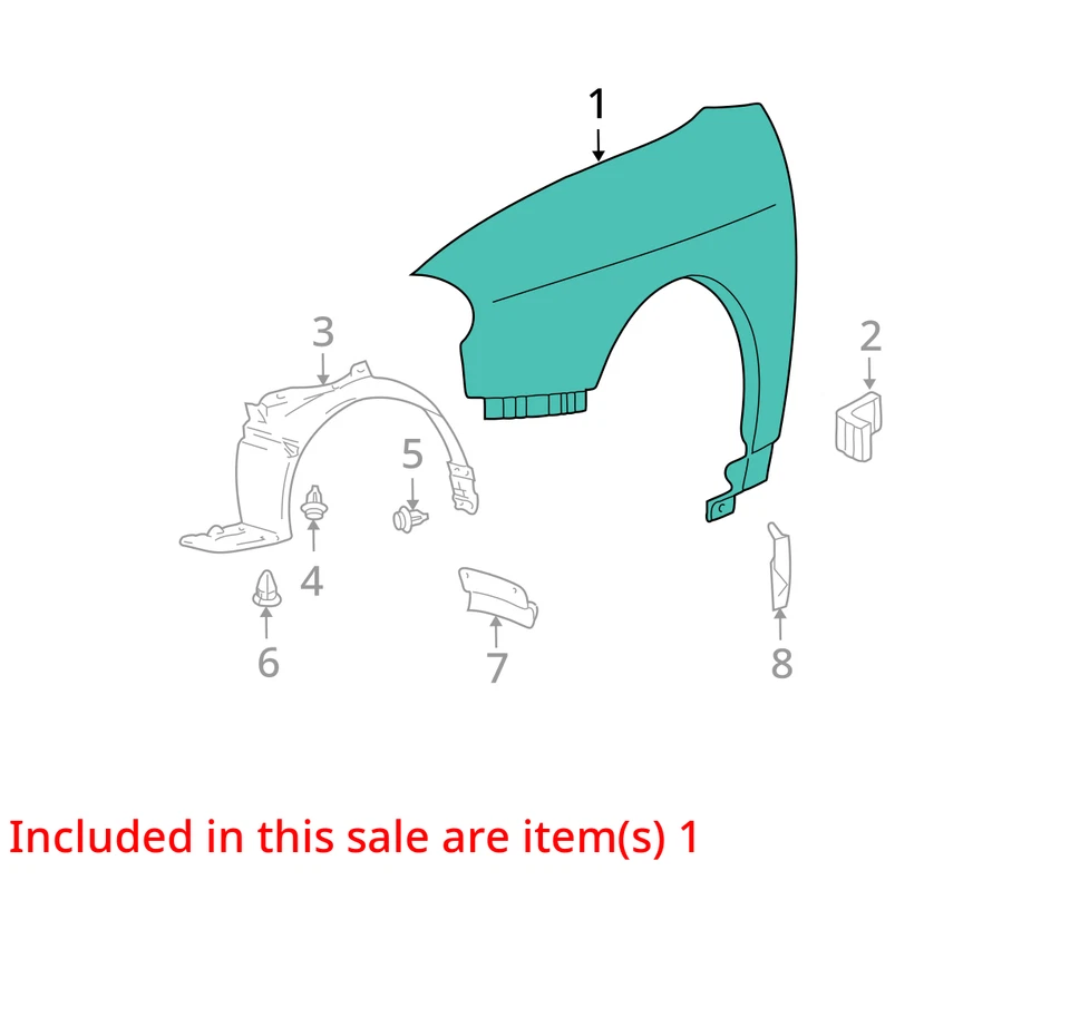 2002-2005 Hyundai Sonata Driver Fender NTB7B - Image 2 of 3
