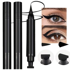 1 Count (Pack of 2), 2Pcs Black Big and Small Winged Stamp & Eyeliner 