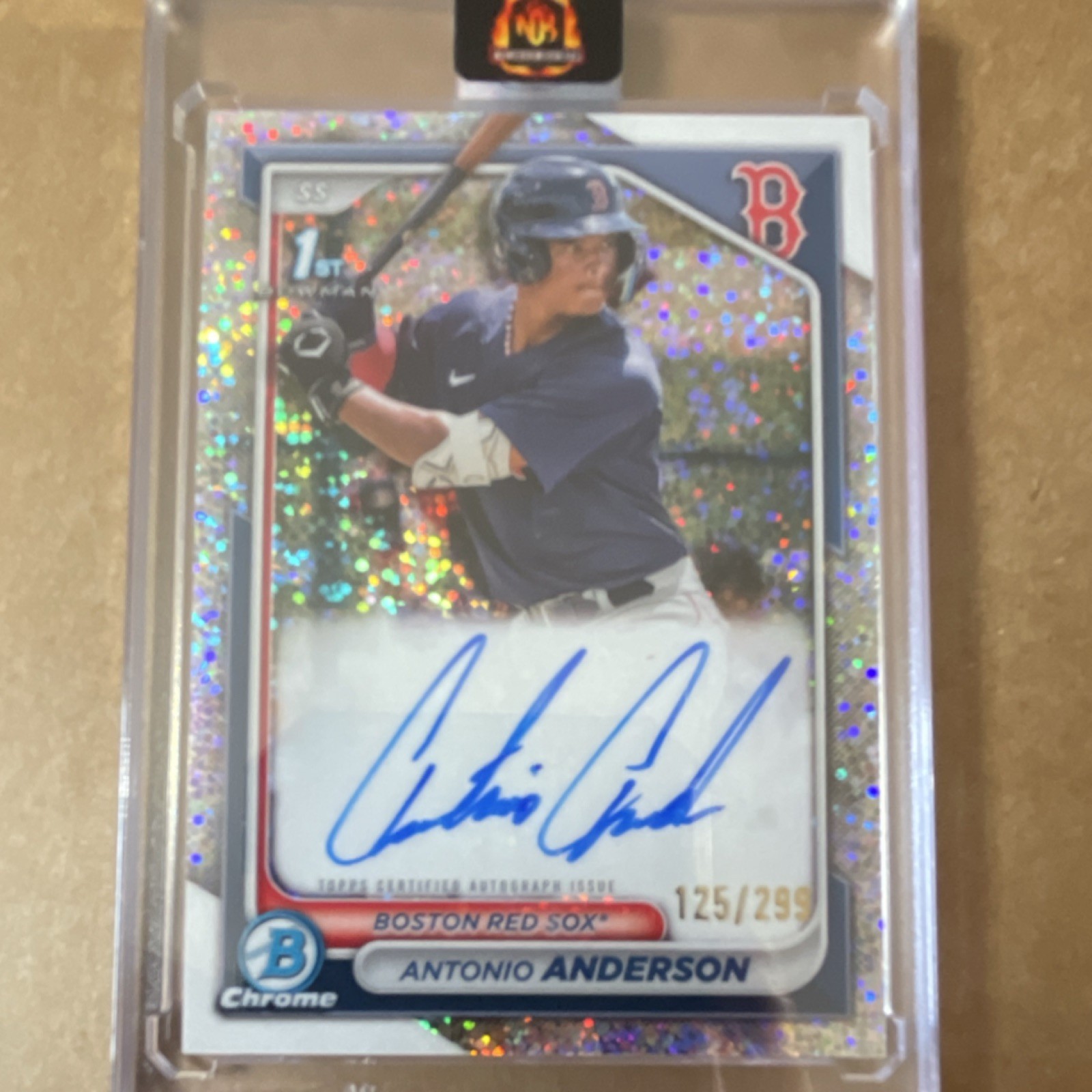 Topps 2024 Bowman Chrome Antonio Anderson Speckle Auto #CPA-AAN /299 Red Sox
