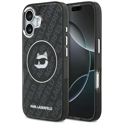 Hülle Karl Lagerfeld MagSafe iPhone 17 Kunststoff schwarz Logo Katze